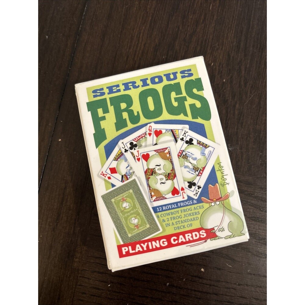 Sandra Boynton Serious Frogs Playing Cards 2013 Open Box Complete VG Frogtrouble